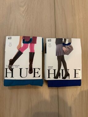 HUE Opaque Tights Duo - blue shock and Teal